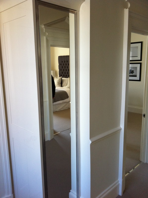 Full-length wardrobe mirror fitted in Wembley home